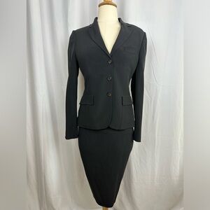 NWT Vintage Gucci 100% Silk Crepe Jacket & Skirt Suit Sz 38